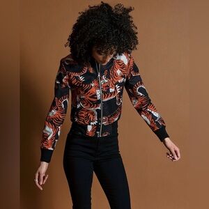 Straight to Hell Apparel Tame my Tiger Bomber Jacket NWT